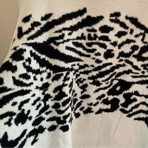 Yest Balloon Sleeve, Animal Print Crew Neck Knit Sweater Multiple Sizes … - Picture 7 of 10